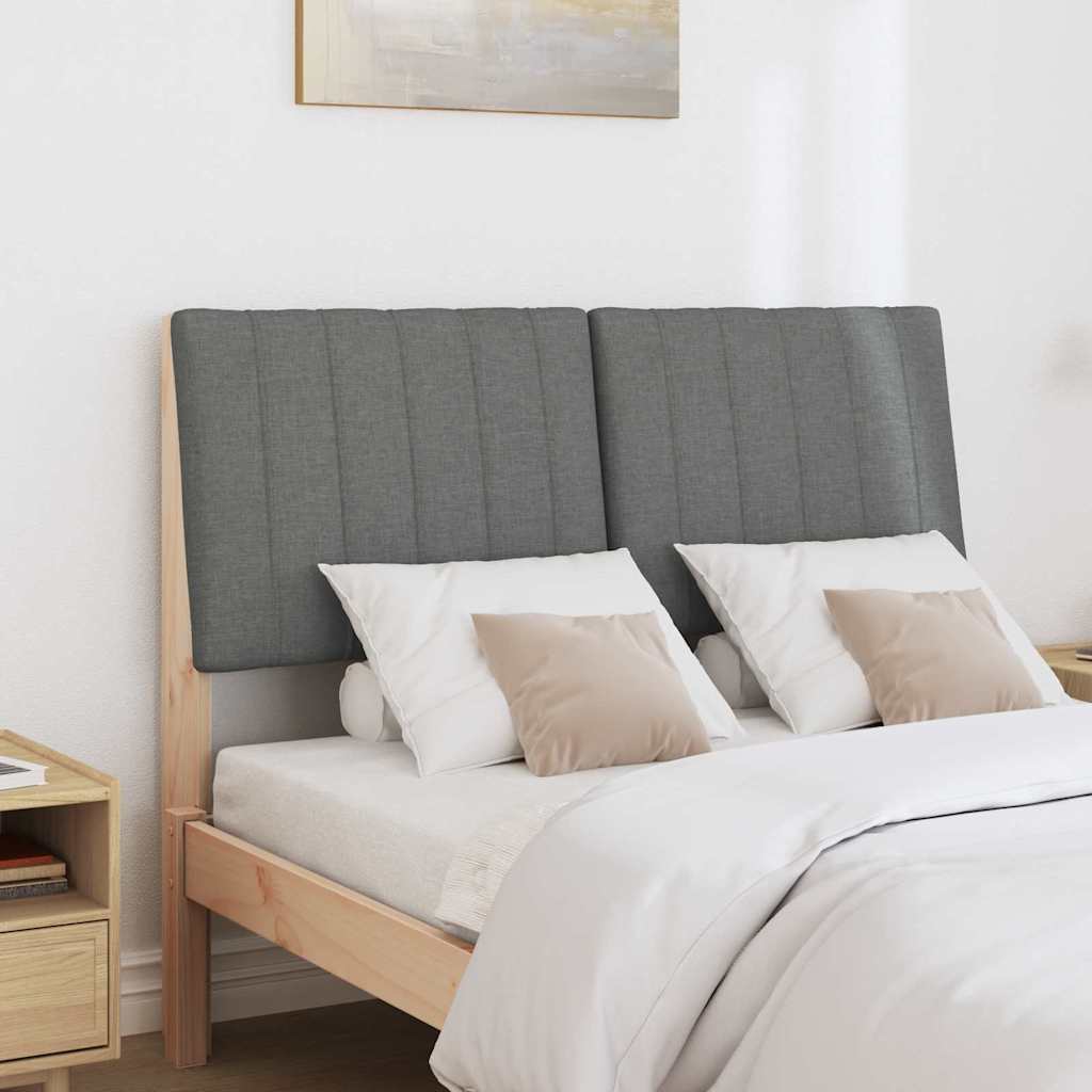 Ταπετσαρισμένο κεφαλάρι Σκούρο Γκρι 120 cm Στερεά ξυλεία πεύκου