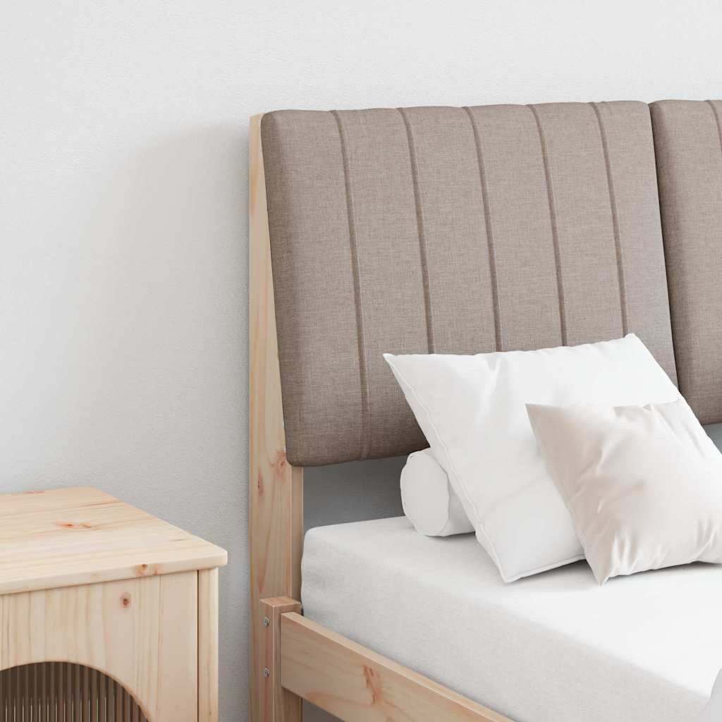 Ταπετσαρισμένο κεφαλάρι Taupe 120 cm Στερεά ξυλεία πεύκου