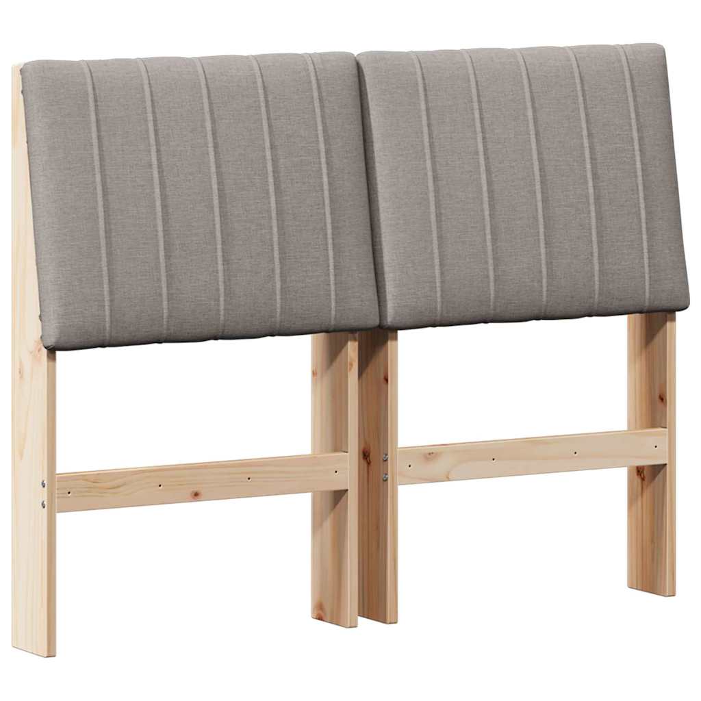 Ταπετσαρισμένο κεφαλάρι Taupe 120 cm Στερεά ξυλεία πεύκου