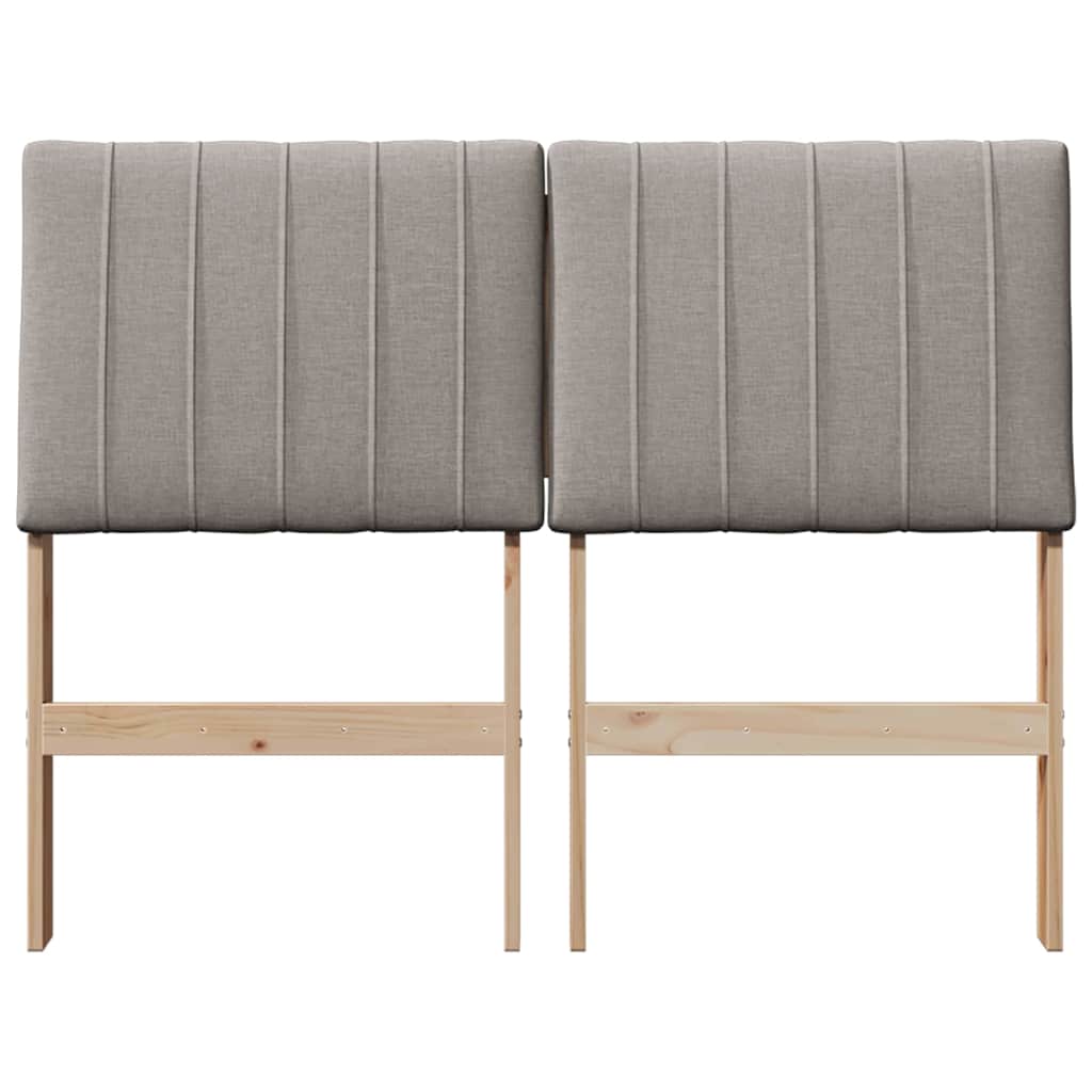 Ταπετσαρισμένο κεφαλάρι Taupe 120 cm Στερεά ξυλεία πεύκου