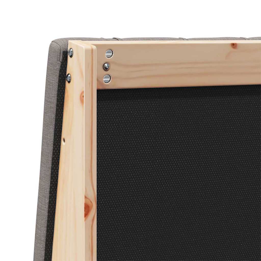 Ταπετσαρισμένο κεφαλάρι Taupe 80 cm Στερεά ξυλεία πεύκου