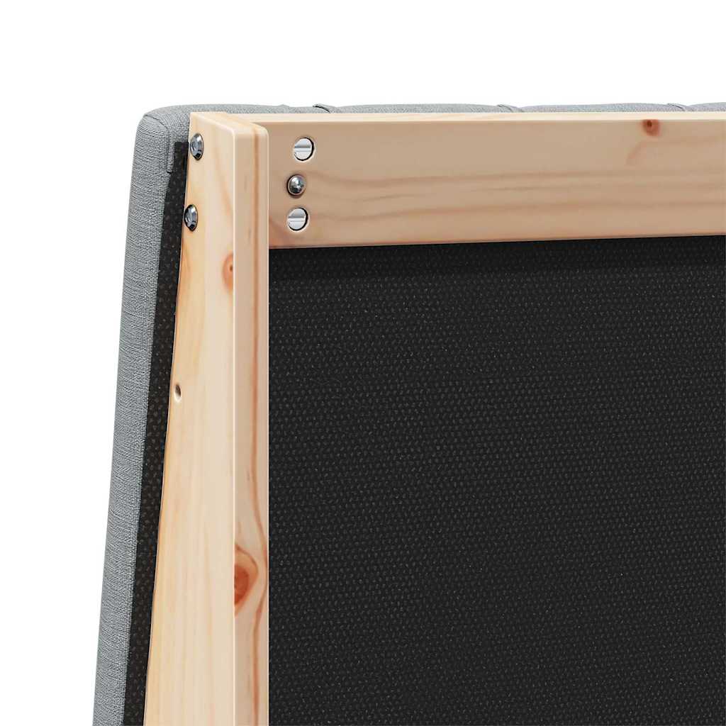 Ταπετσαρισμένο κεφαλάρι Ανοιχτό γκρι 75 cm Στερεά ξυλεία πεύκου