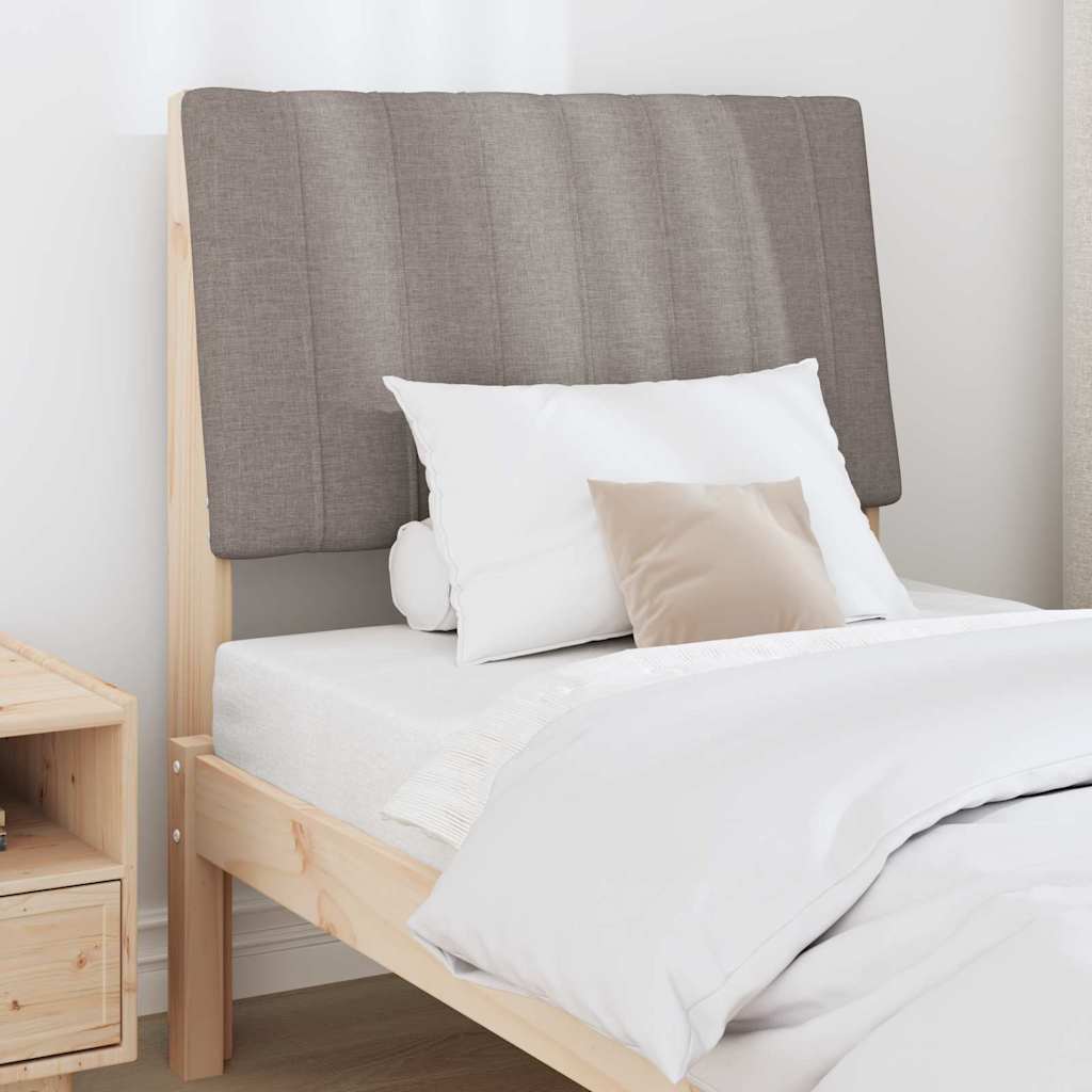 Ταπετσαρισμένο κεφαλάρι Taupe 75 cm Στερεά ξυλεία πεύκου