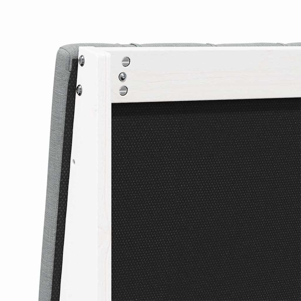 Ταπετσαρισμένο κεφαλάρι Ανοιχτό γκρι 75 cm Στερεά ξυλεία πεύκου