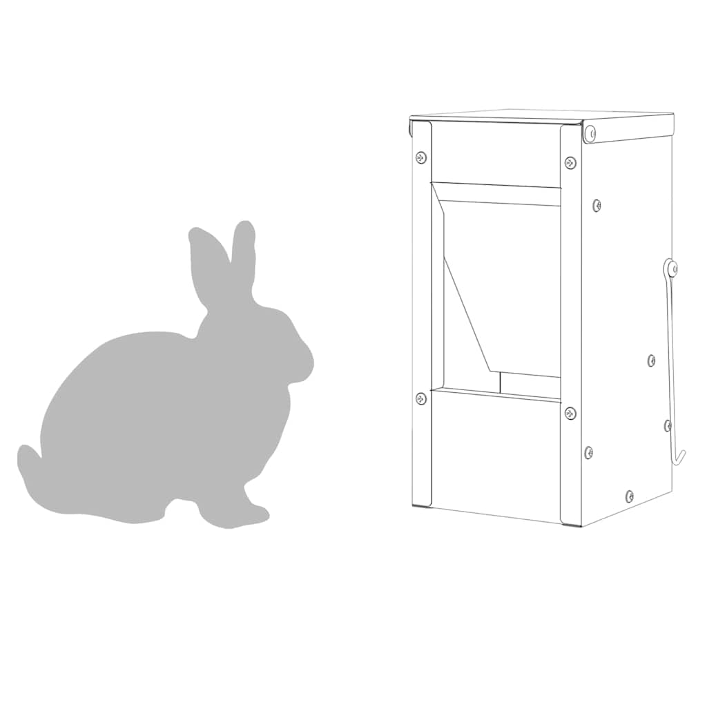 Ταΐστρα Χαμστεριών Ασημί 12,5 x 12,5 x 25 εκ. - Pakobazaar