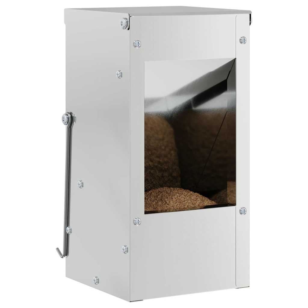 Ταΐστρα Χαμστεριών Ασημί 12,5 x 12,5 x 25 εκ. - Pakobazaar