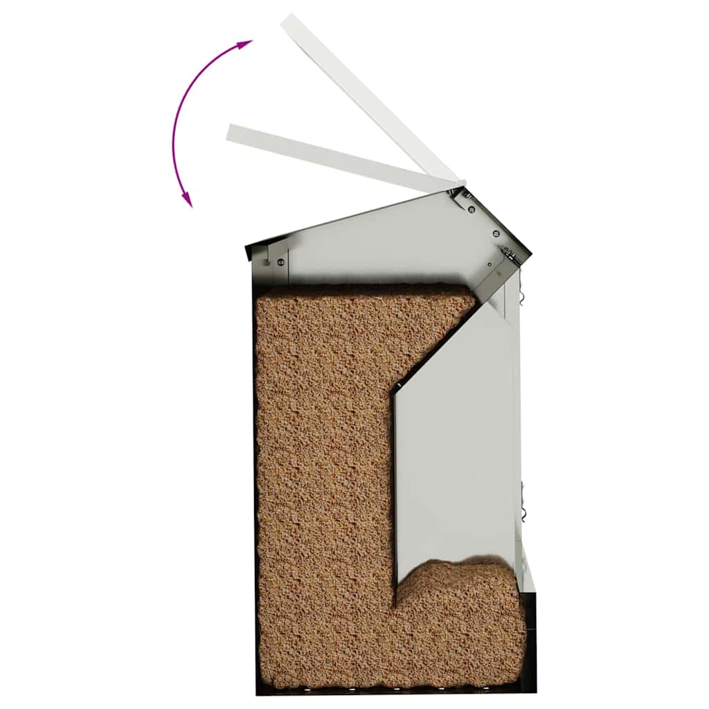 Ταΐστρα Χαμστεριών Ασημί 64.5 x 25.5 x 45.5 εκ.