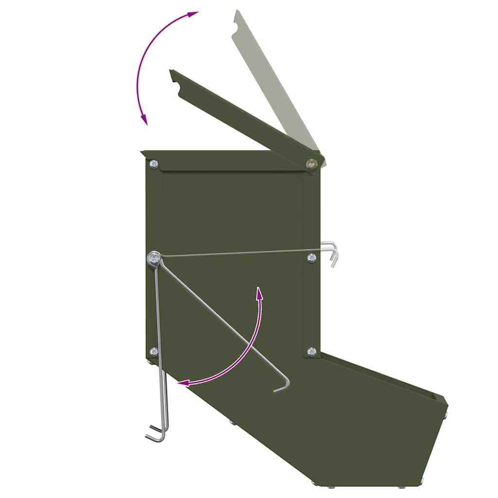 Ταΐστρα Χαμστεριών Ελιά Πράσινη 12,5 x 26 x 28,5 εκ