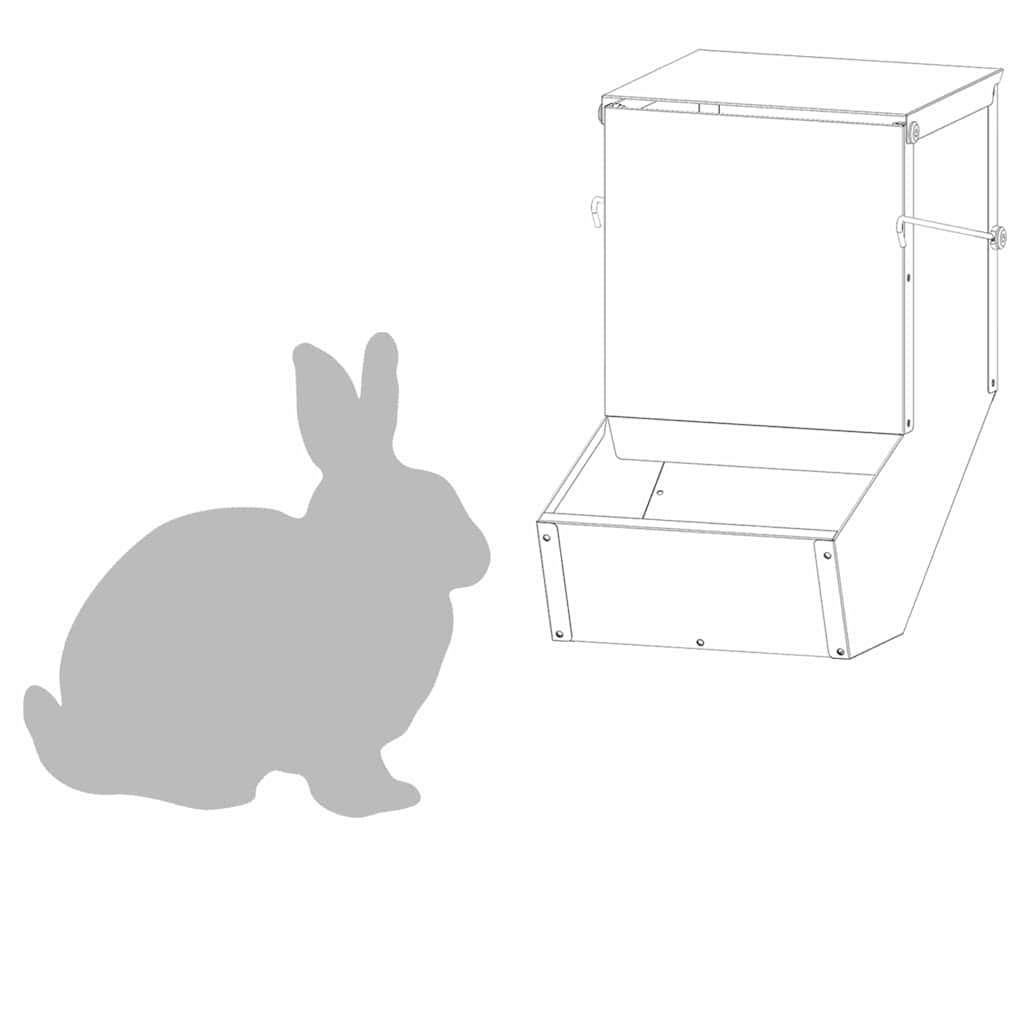 Ταΐστρα Χαμστεριών Ασημί 17,5 x 26 x 28,5 εκ