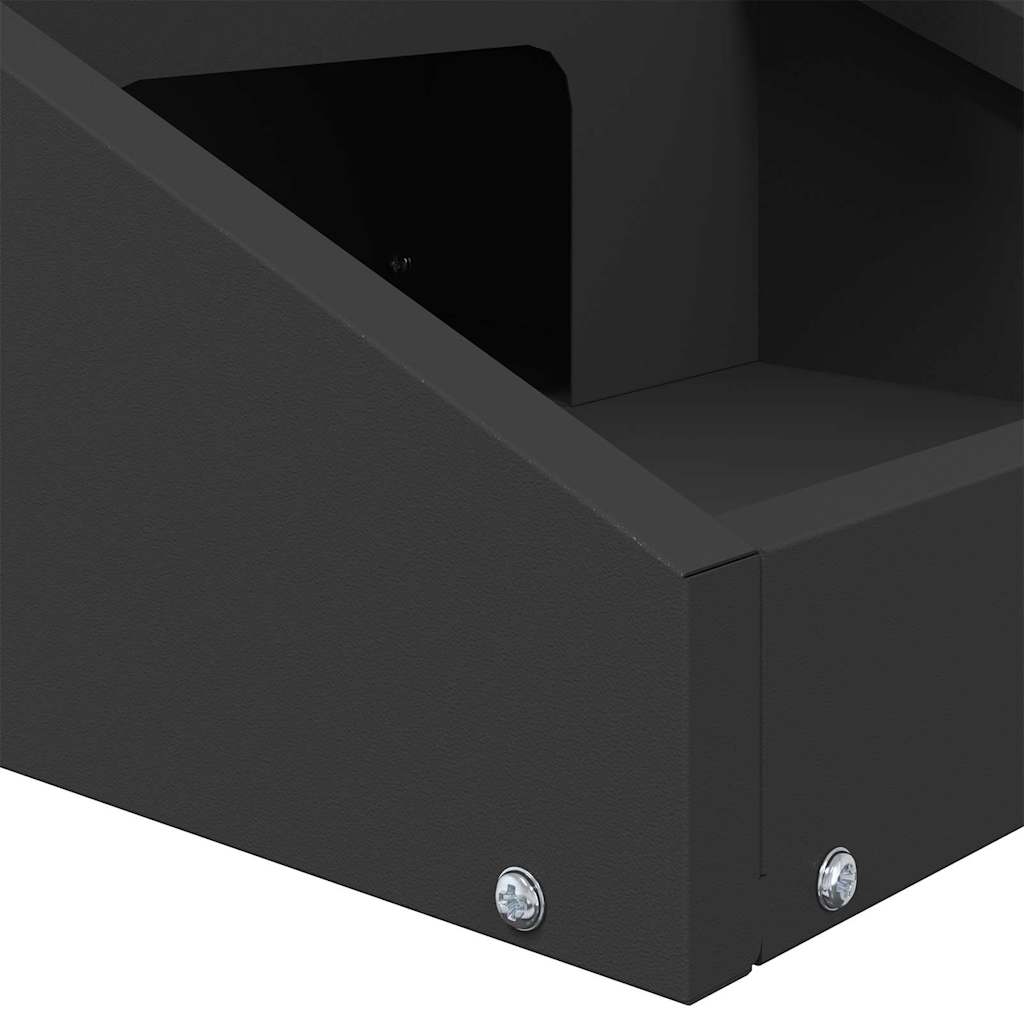 Ταΐστρα ελαφιών Μαύρο 28 x 30 x 80 εκ. Ψυχρής Έλασης Χάλυβας - Pakobazaar