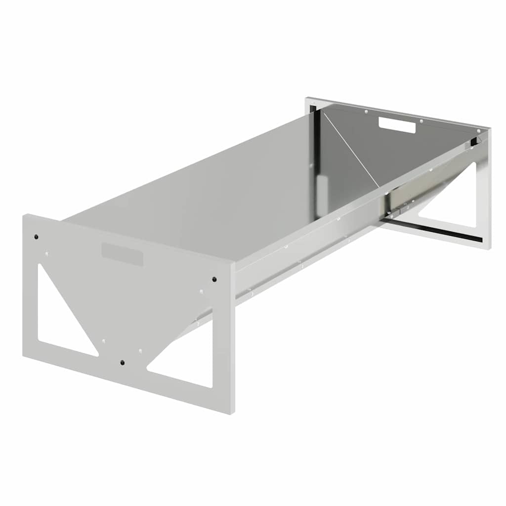 Ταΐστρα για ζώα Ασημί 108 x 50 x 28 εκ Επικαλυμμένος Χάλυβας