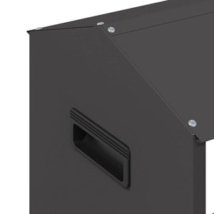 Τάφος ταΐσματος κοτόπουλων Μαύρο 81 x 32 x 53,5 εκ