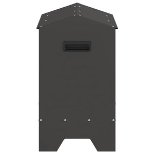 Τάφος ταΐσματος κοτόπουλων Μαύρο 81 x 32 x 53,5 εκ