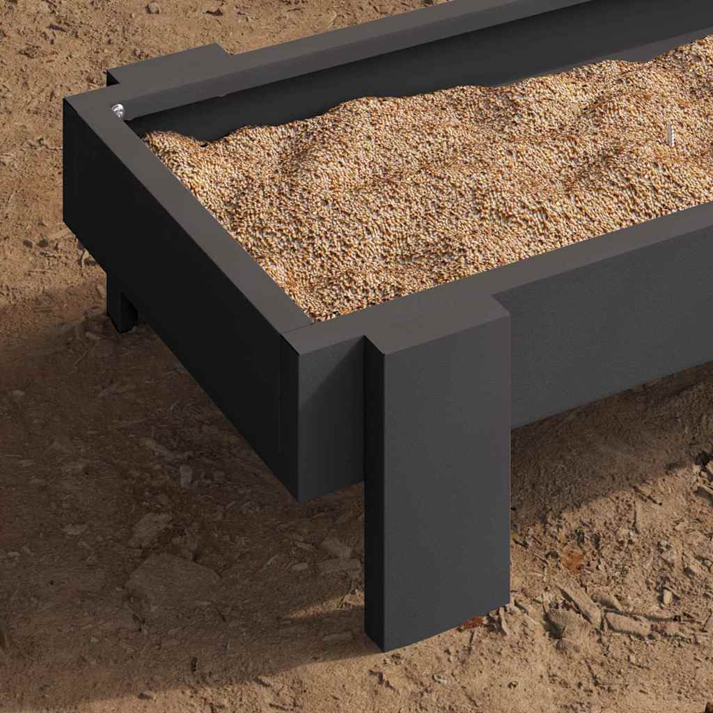 Τάφος ταΐσματος κοτόπουλων Μαύρο 80 x 28 x 13.5 cm - Pakobazaar