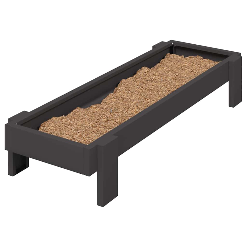 Τάφος ταΐσματος κοτόπουλων Μαύρο 80 x 28 x 13.5 cm - Pakobazaar