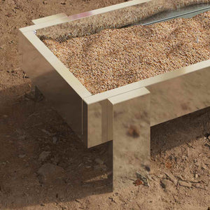 Τάφος ταΐσματος κοτόπουλων Ασημί 80 x 28 x 13.5 cm