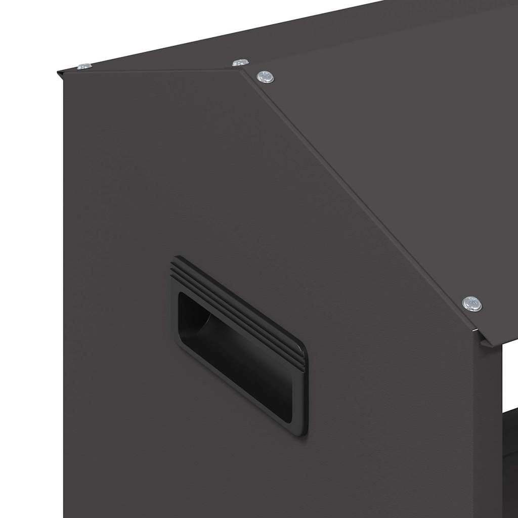 Ταΐστρα για ζώα Μαύρο 79 x 35 x 62 εκ. Ψυχρής Έλασης Χάλυβας