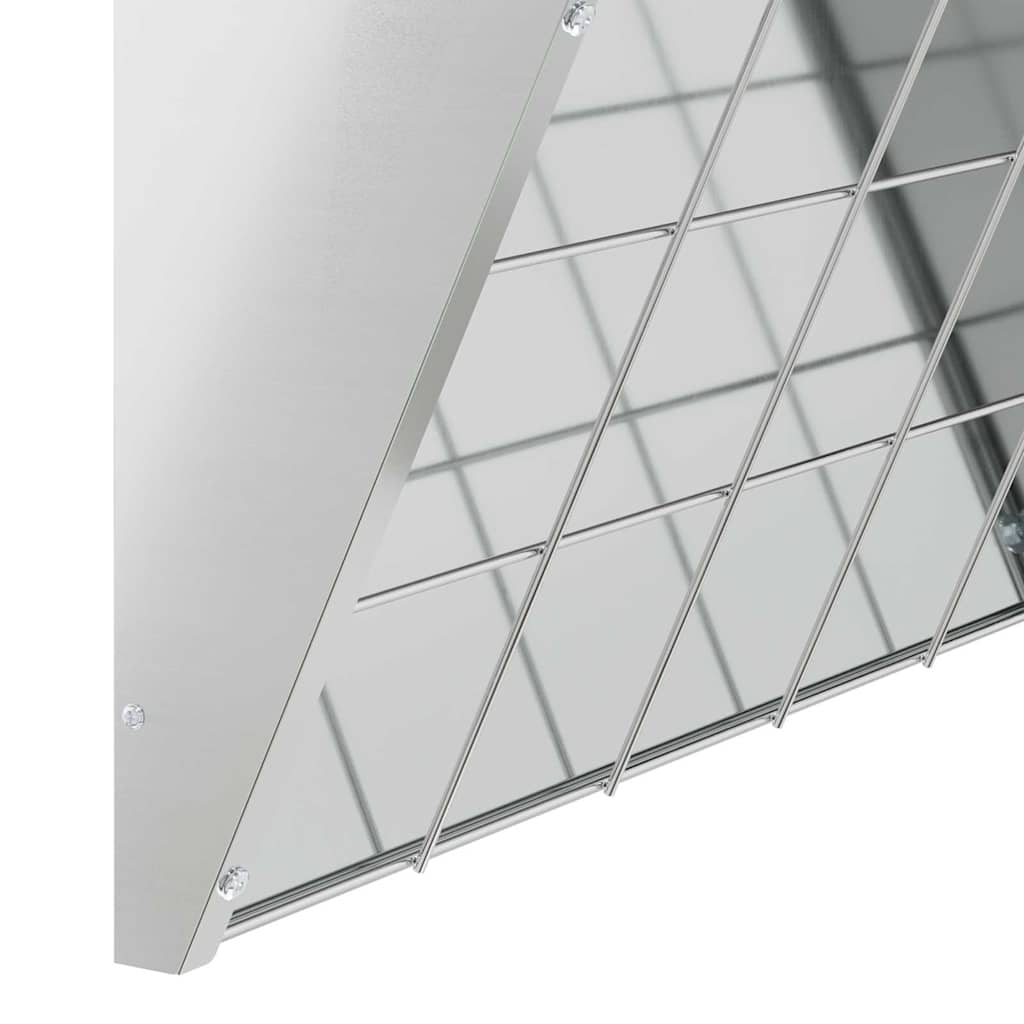 Κρεμαστός τροφοδότης άχυρου Ασημί 61 x 33 x 66 εκ - Pakobazaar