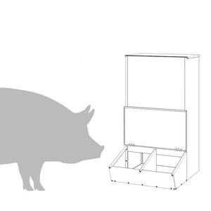 Ταΐστρα Γουρουνιών Μαύρο 55 x 51 x 91,5 εκ. 20 kg