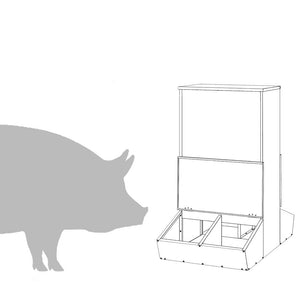 Ταΐστρα Γουρουνιών Ελιά Πράσινη 82 x 51 x 91,5 εκ. 20 kg
