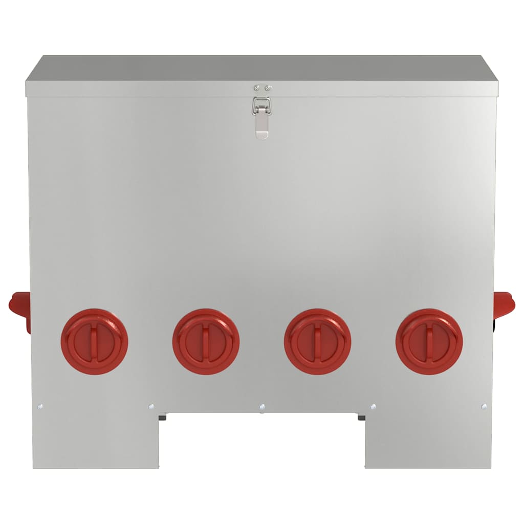 Ταΐστρα κοτόπουλων Ασημί 60,5 x 29 x 51 εκ. - Pakobazaar