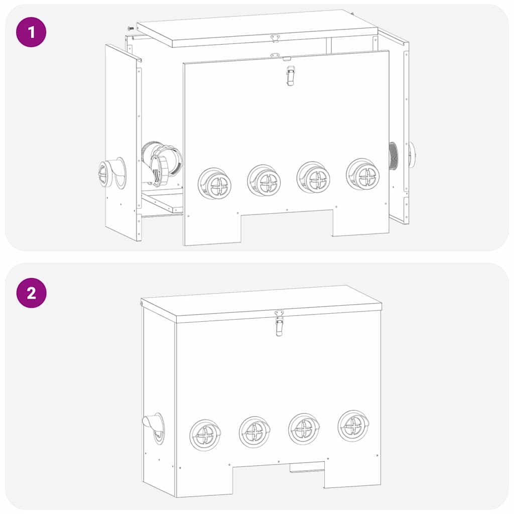 Ταΐστρα κοτόπουλων Μαύρο 60,5 x 29 x 51 εκ.