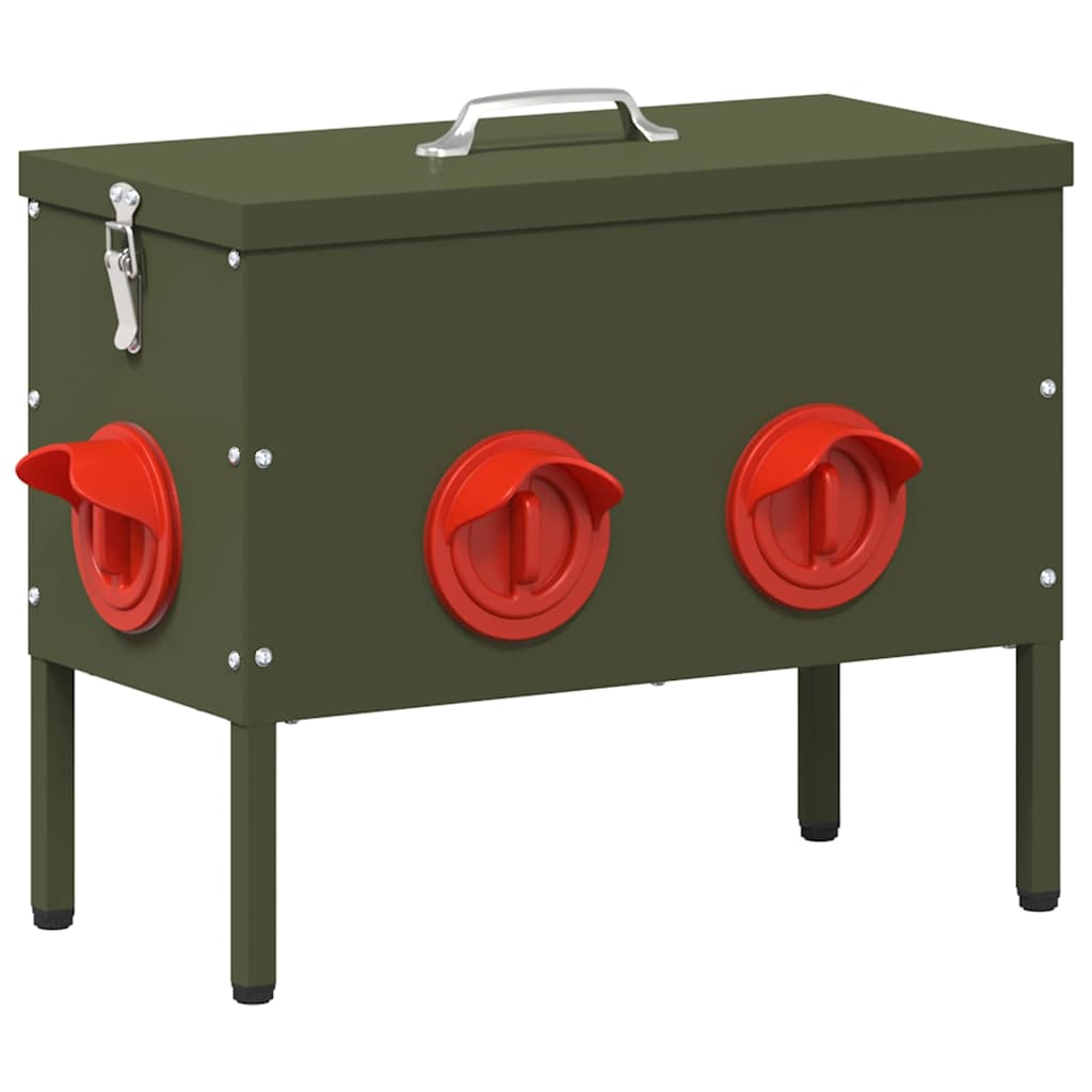 Ταΐστρα κοτόπουλων Ελιά Πράσινη 41,5 x 20,5 x 33 εκ - Pakobazaar