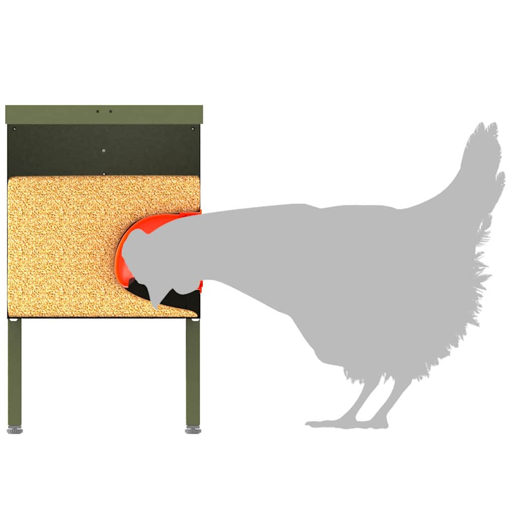 Ταΐστρα κοτόπουλων Ελιά Πράσινη 41,5 x 20,5 x 33 εκ - Pakobazaar