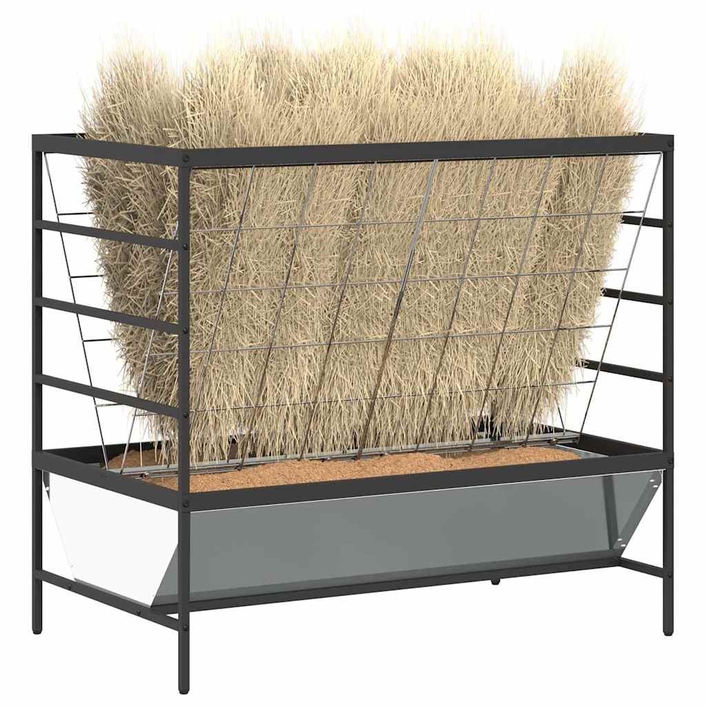 Ταΐστρα για ζώα Ασημί 100 x 60 x 90 εκ. Επικαλυμμένος Χάλυβας - Pakobazaar