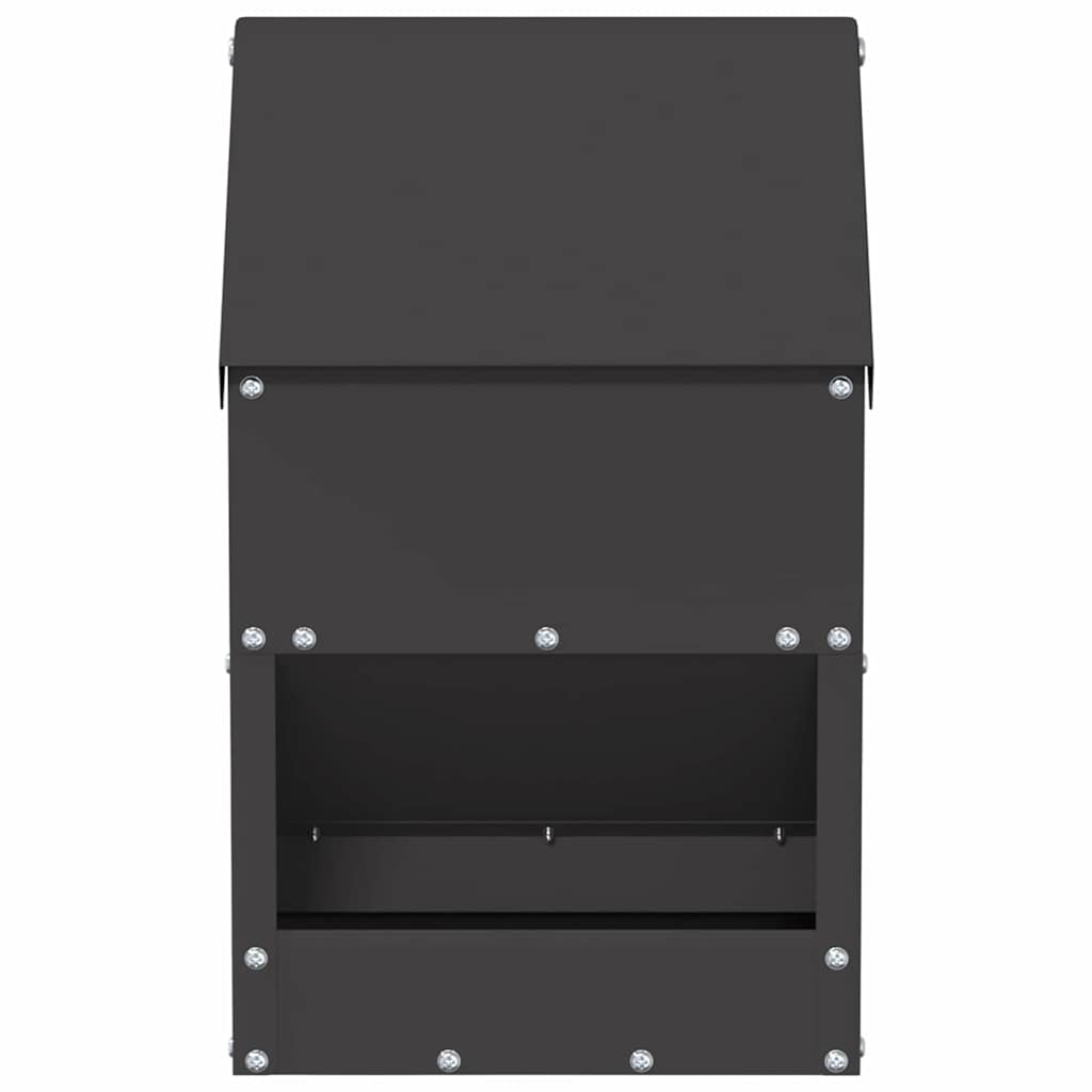 Ταΐστρα κοτόπουλων Μαύρο 21 x 16 x 33 εκ. Ψυχρής Έλασης Χάλυβας