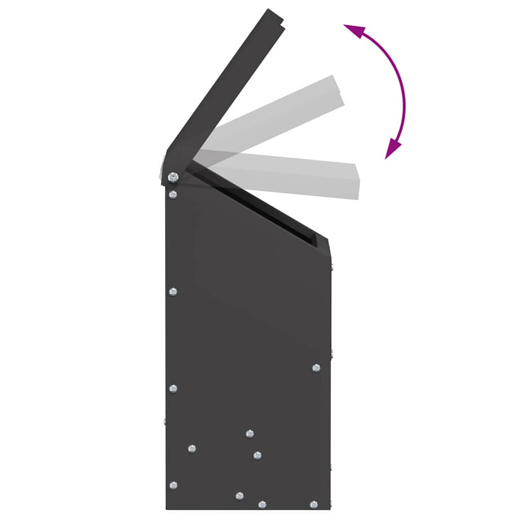 Ταΐστρα κοτόπουλων Μαύρο 21 x 16 x 33 εκ. Ψυχρής Έλασης Χάλυβας