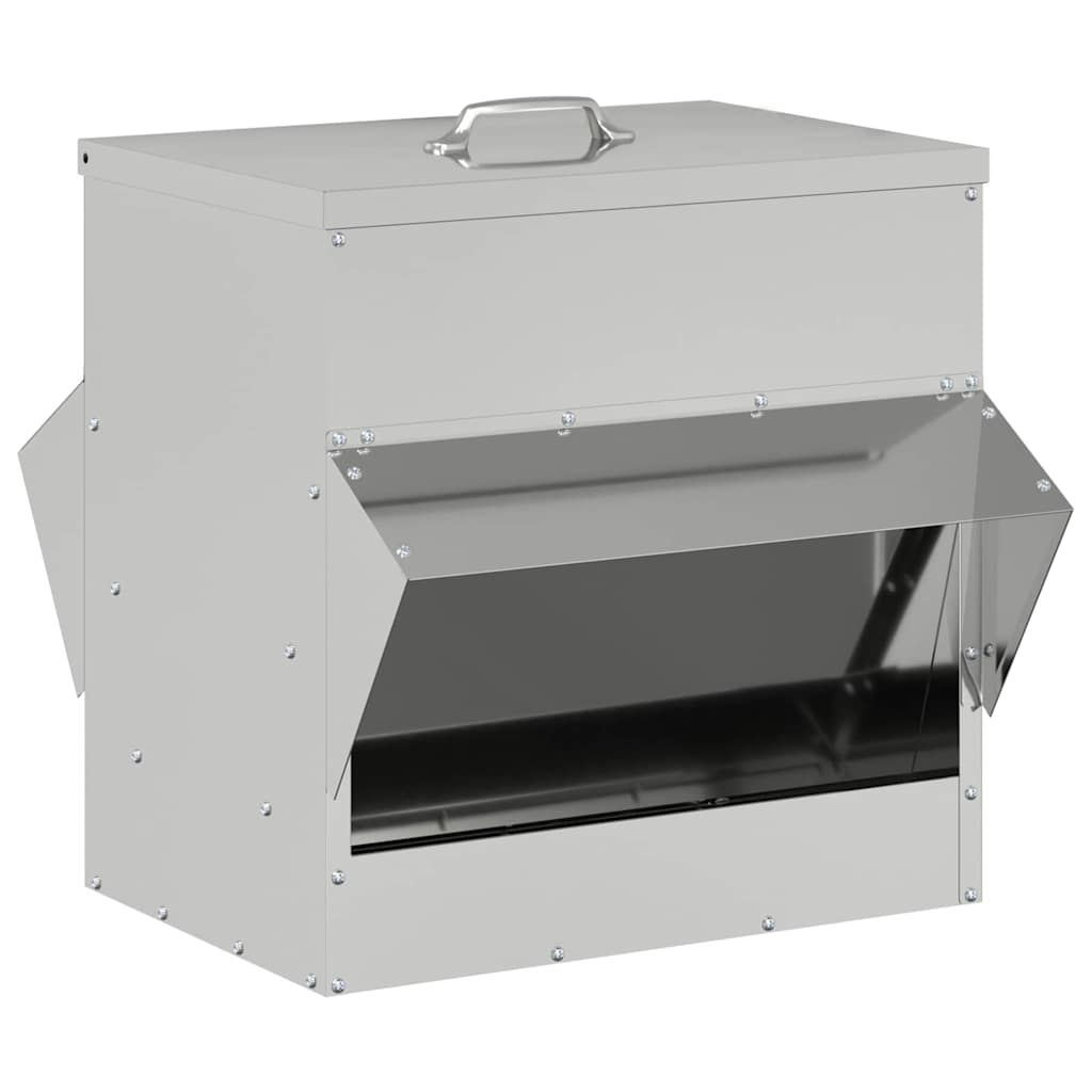 Ταΐστρα κοτόπουλων Ασημί 40,5 x 45 x 41 cm