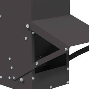 Ταΐστρα κοτόπουλων Μαύρο 13 x 12 x 51 εκ. Ψυχρής Έλασης Χάλυβας - Pakobazaar