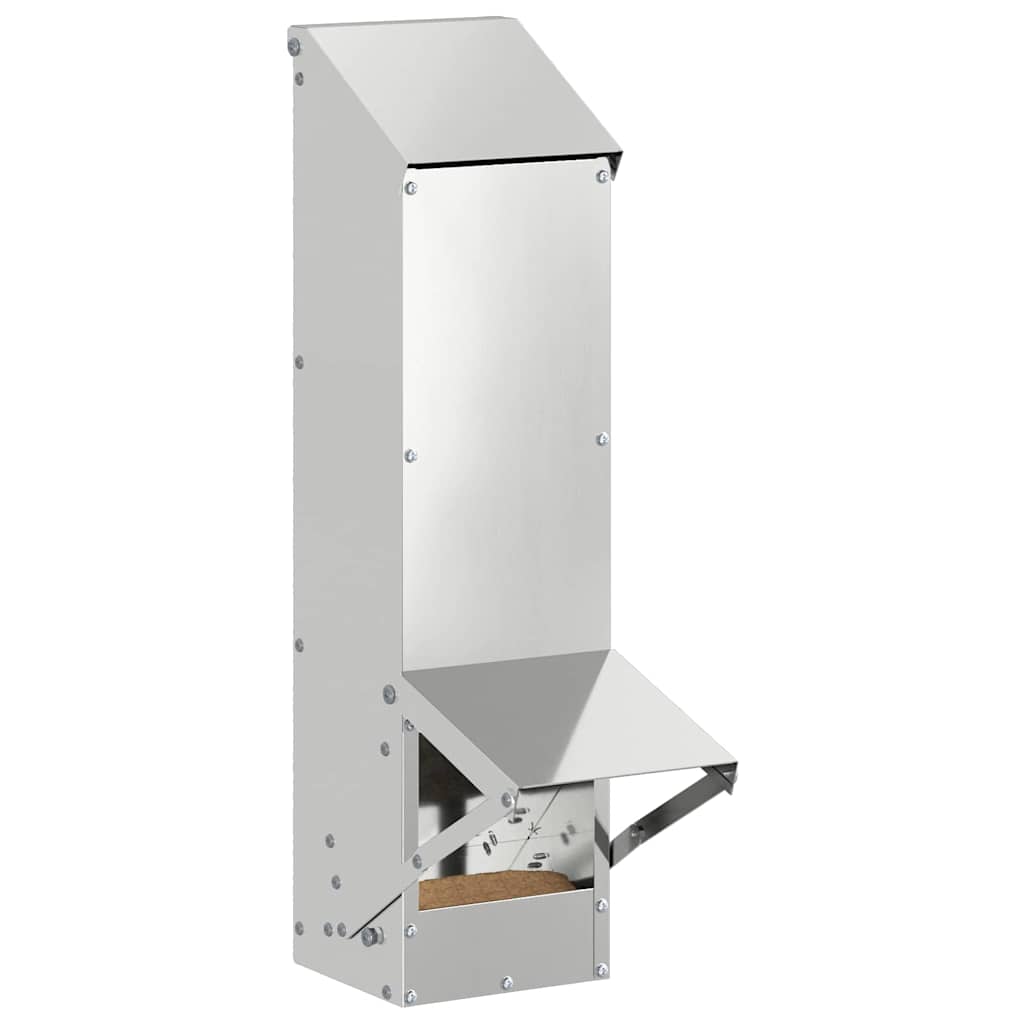 Ταΐστρα κοτόπουλων Ασημί 13 x 12 x 51 εκ. Επικαλυμμένος Χάλυβας - Pakobazaar