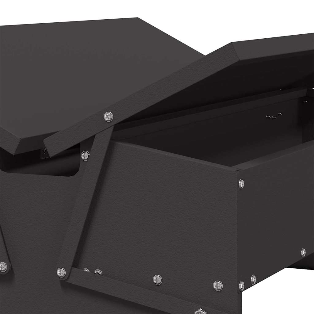 Ταΐστρα Κοτόπουλου με Πεντάλ Μαύρο 75 x 53 x 20,5 εκ