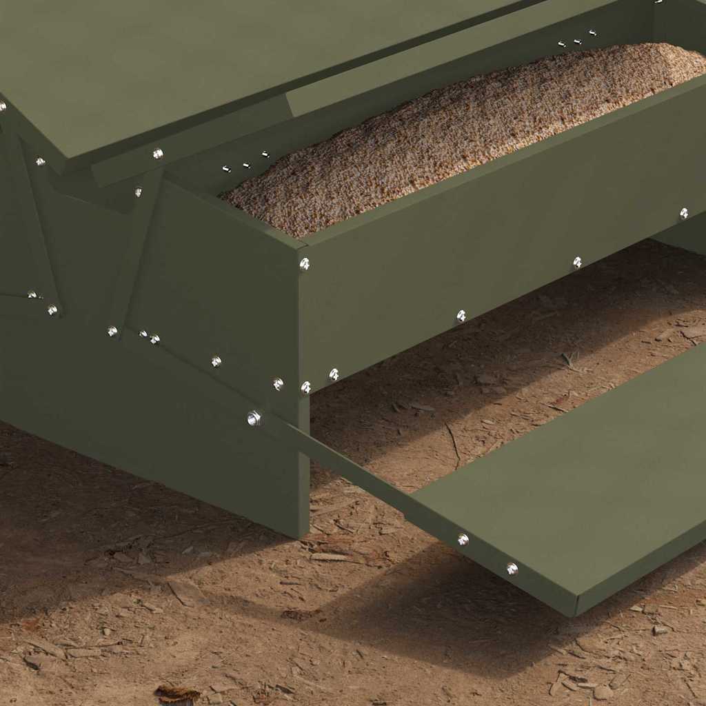 Ταΐστρα Κοτόπουλου με Πεντάλ Ελιά Πράσινη 75 x 53 x 20,5 εκ