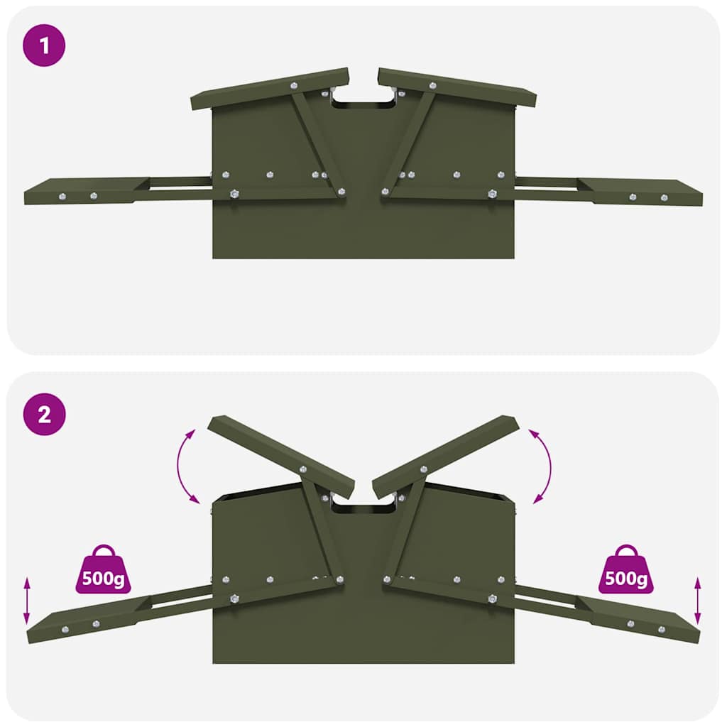 Ταΐστρα Κοτόπουλου με Πεντάλ Ελιά Πράσινη 75 x 53 x 20,5 εκ