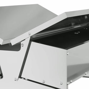Ταΐστρα Κοτόπουλου με Πεντάλ Ασημί 75 x 53 x 20,5 εκ - Pakobazaar