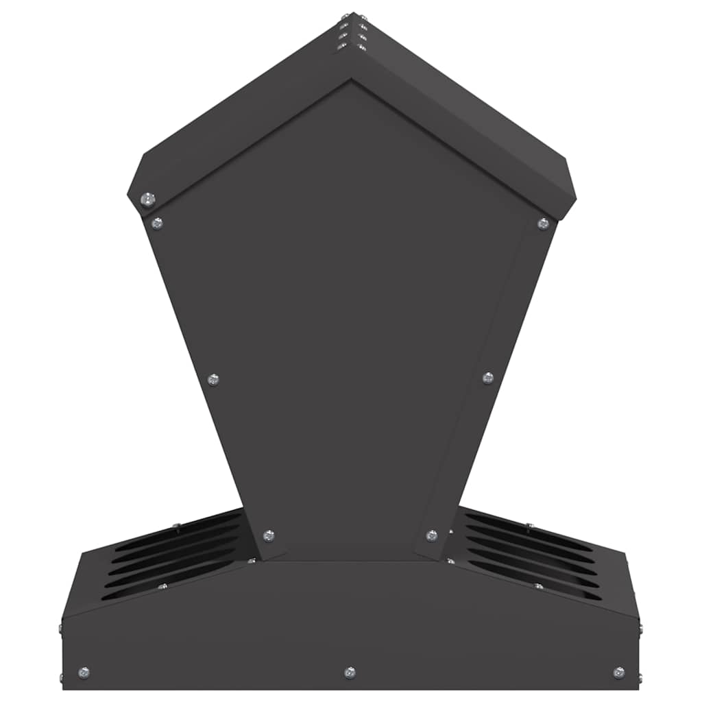 Ταΐστρα κοτόπουλων Μαύρο 40 x 40 x 45 cm Ψυχρής Έλασης Χάλυβας - Pakobazaar