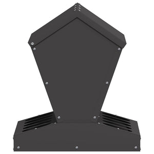 Ταΐστρα κοτόπουλων Μαύρο 40 x 40 x 45 cm Ψυχρής Έλασης Χάλυβας - Pakobazaar