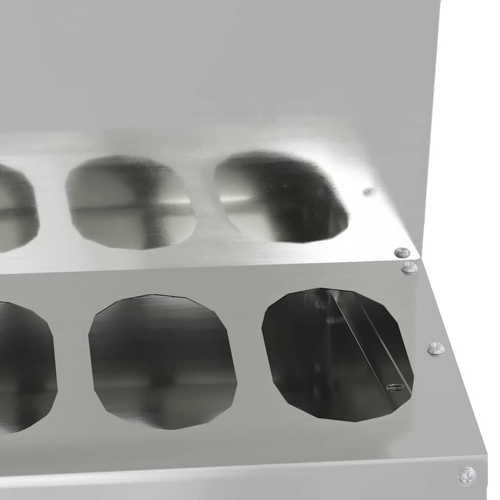 Ταΐστρα κοτόπουλων Ασημί 40 x 40 x 45 cm Επικαλυμμένος Χάλυβας - Pakobazaar