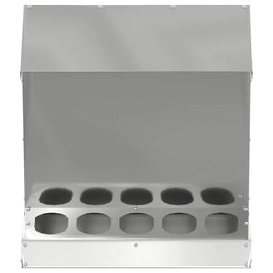 Ταΐστρα κοτόπουλων Ασημί 40 x 40 x 45 cm Επικαλυμμένος Χάλυβας - Pakobazaar