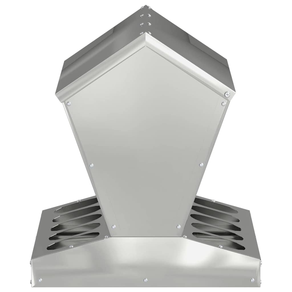 Ταΐστρα κοτόπουλων Ασημί 40 x 40 x 45 cm Επικαλυμμένος Χάλυβας - Pakobazaar