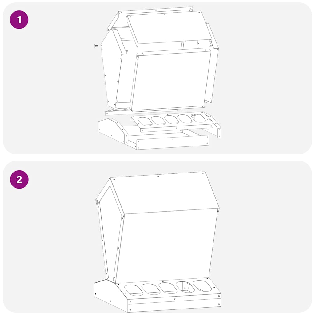 Ταΐστρα κοτόπουλων Ελιά Πράσινη 30 x 30 x 39 εκ