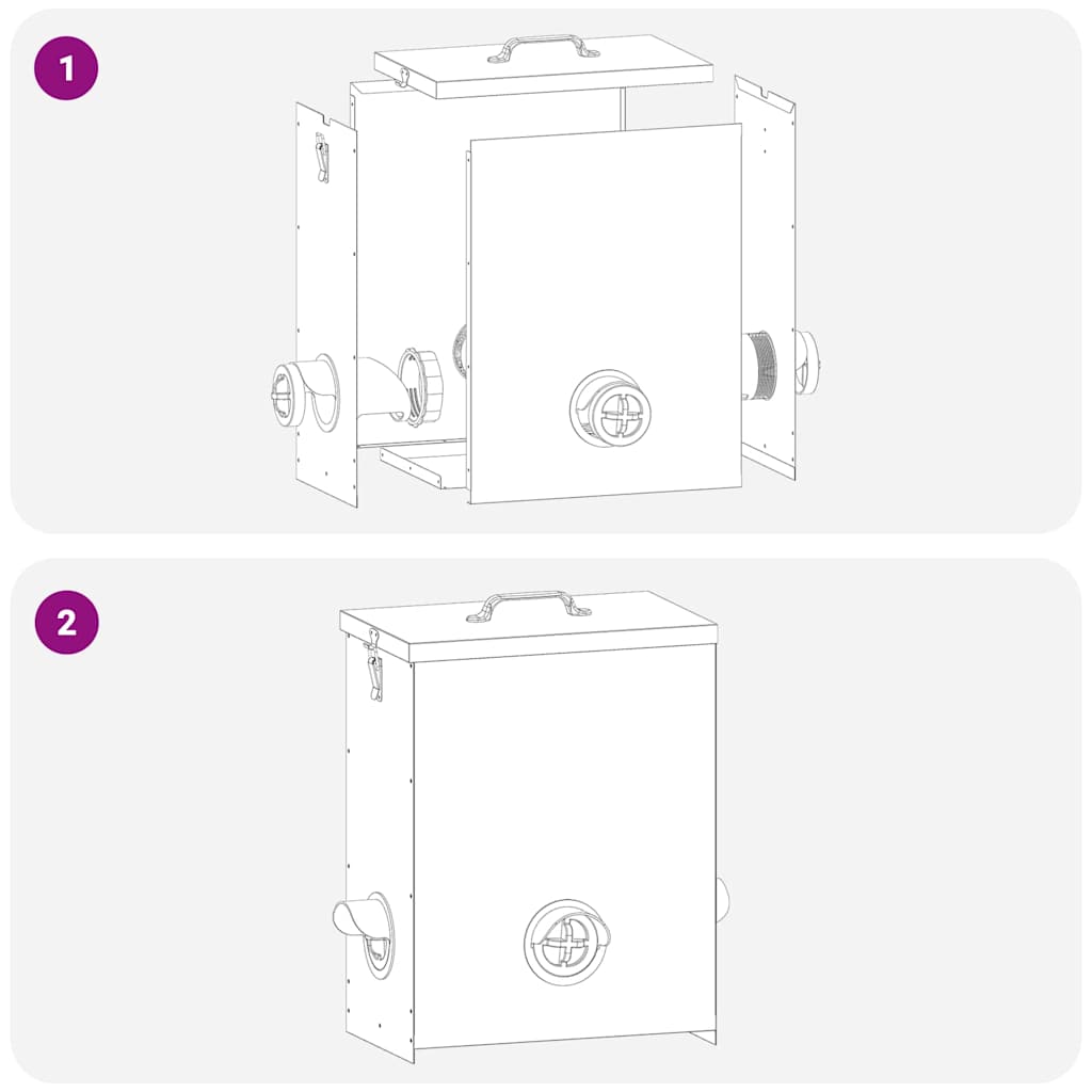 Ταΐστρα κοτόπουλων Μαύρο 32,5 x 20,5 x 43 εκ