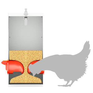 Ταΐστρα κοτόπουλων Ασημί 32,5 x 20,5 x 43 εκ 25 kg