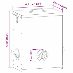 Ταΐστρα κοτόπουλων Ασημί 32,5 x 20,5 x 43 εκ 25 kg