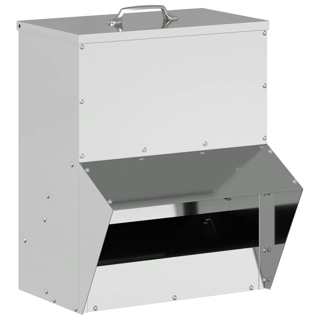 Ταΐστρα κοτόπουλων Ασημί 20 x 25 x 35 εκ. Επικαλυμμένος Χάλυβας