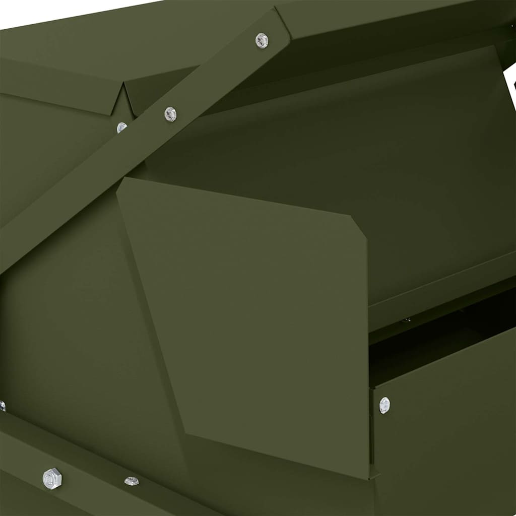 Ταΐστρα Κοτόπουλου με Πεντάλ Ελιά Πράσινη 50 x 40 x 29 εκ.