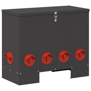 Ταΐστρα κοτόπουλων 2 Μαύρο 60,5 x 29 x 51 εκ. 25 kg